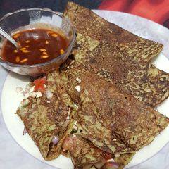 A picture of Split moong dal chilla.