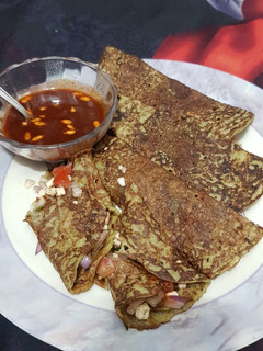 A picture of Split moong dal chilla.