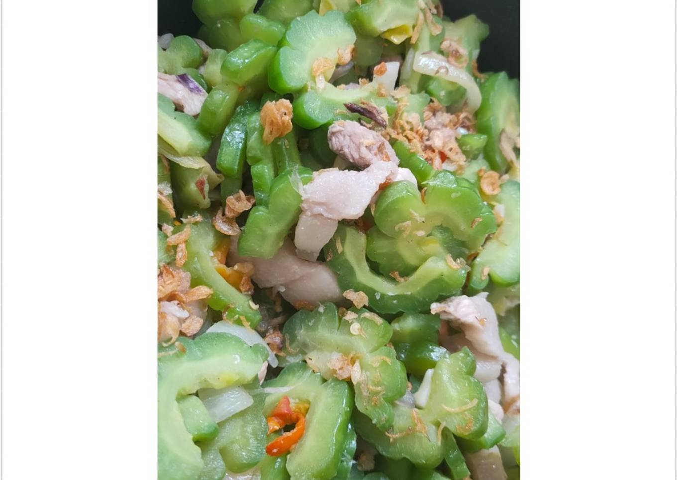 (non halal) Oseng Pare samcan