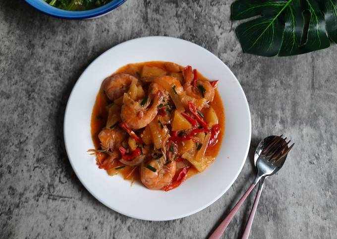 Cara bikin Udang asam manis Cara bikin Udang asam manis