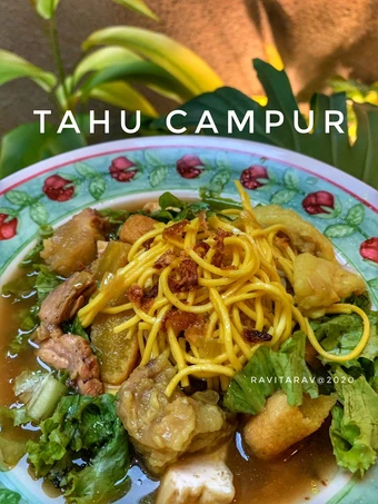 Cara Mudah Membuat Resep Tahu campur lamongan #dirumahaja yang Uenak Anti Ribet, Menggugah Selera