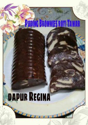 Foto resep puding brownies roti tawar