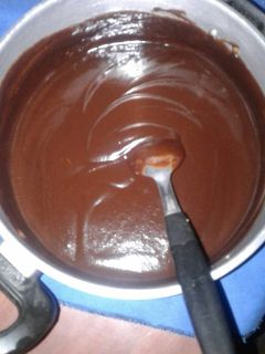 Una foto de Ganache de chocolate