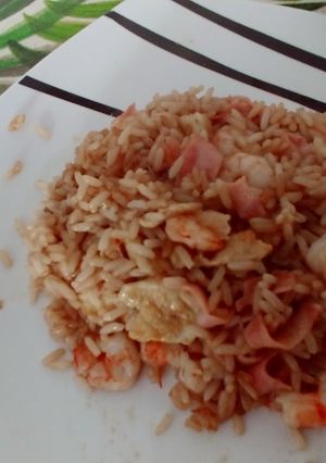 Una foto de Arroz tres delicias en Olla GM G Deluxe
