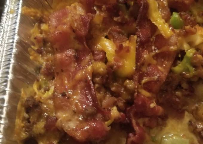 Simple Way to Make Perfect Bacon Cheeseburger and Veggie casserole