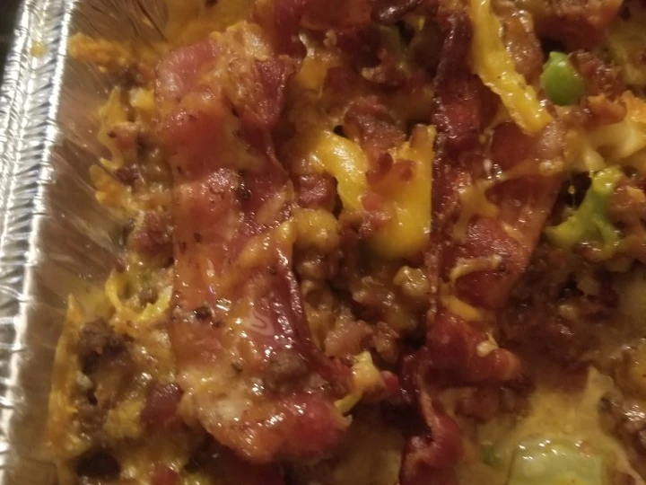 Easy Way Prepare Bacon Cheeseburger and Veggie casserole the  Makes Drooling Appealing