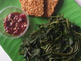 Rujak kangkung dan tempe goreng