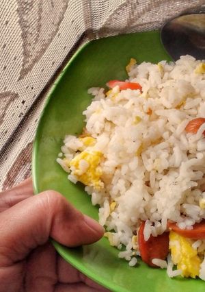 A picture of Sausage and Eggs Fried Rice.