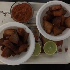 A picture of Masala purple yam/kand.