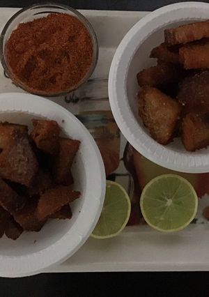 A picture of Masala purple yam/kand.
