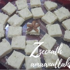 A picture of Coconut and Milk Powder Burfi.