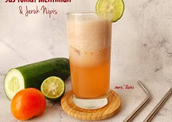 Masakan Populer Jus Tomat Mentimun &amp;amp; Jeruk Nipis Paling Enak