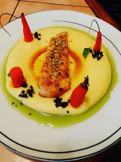 Burgonyapüre, csirkemell, citrusos sárgarépa recept fotója