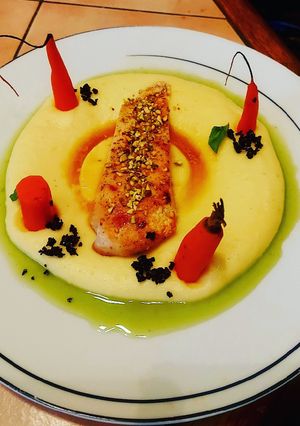 Burgonyapüre, csirkemell, citrusos sárgarépa recept fotója