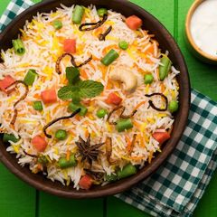A picture of Vegetable Biryani.