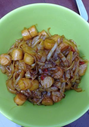 Foto resep Mie tiaw goreng sosis saus tiram