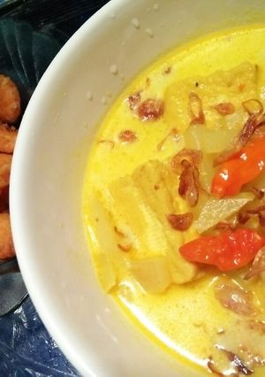 Foto resep Lodeh tahu pepaya muda