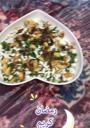 صورة لوصفة فته على طريقتي بالباذنجان والفلفل الرومي