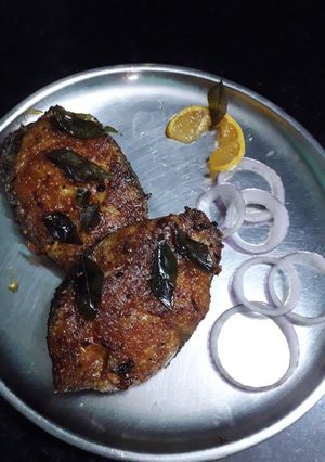 A picture of Kerala Style Fish Fry Meen Varuthathu.