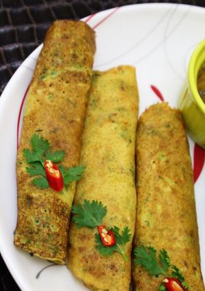 A picture of Moong Dal Cheela.