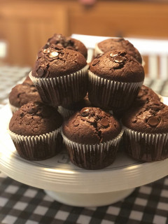 Una foto de Magdalenas triple chocolate