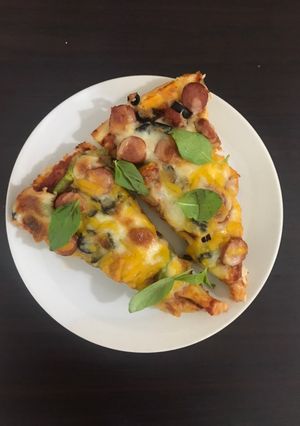 صورة لوصفة بيتزا 🍕