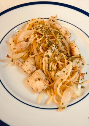 明太子雞肉義大利麵 的食譜成品照片