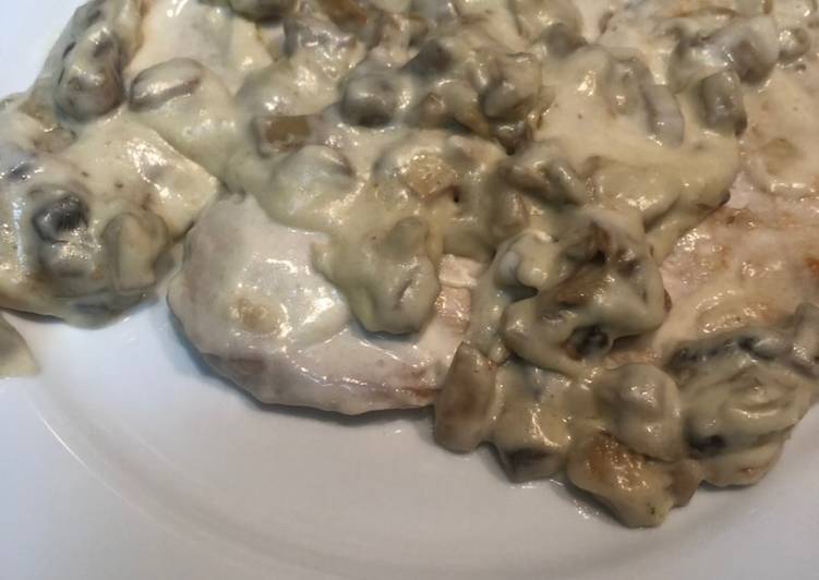 Lomo con champiñones