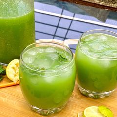 Cucumber Ginger Mint Augua-fresca A picture of Cucumber Ginger Mint Augua-fresca.