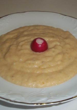 Una foto de Crema de verduras con merluza