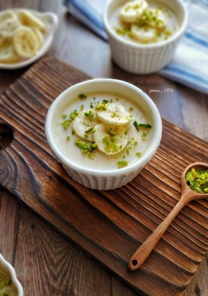 عکسی از دستور دسر موزی(مقرون به صرفه)🍌🍮
