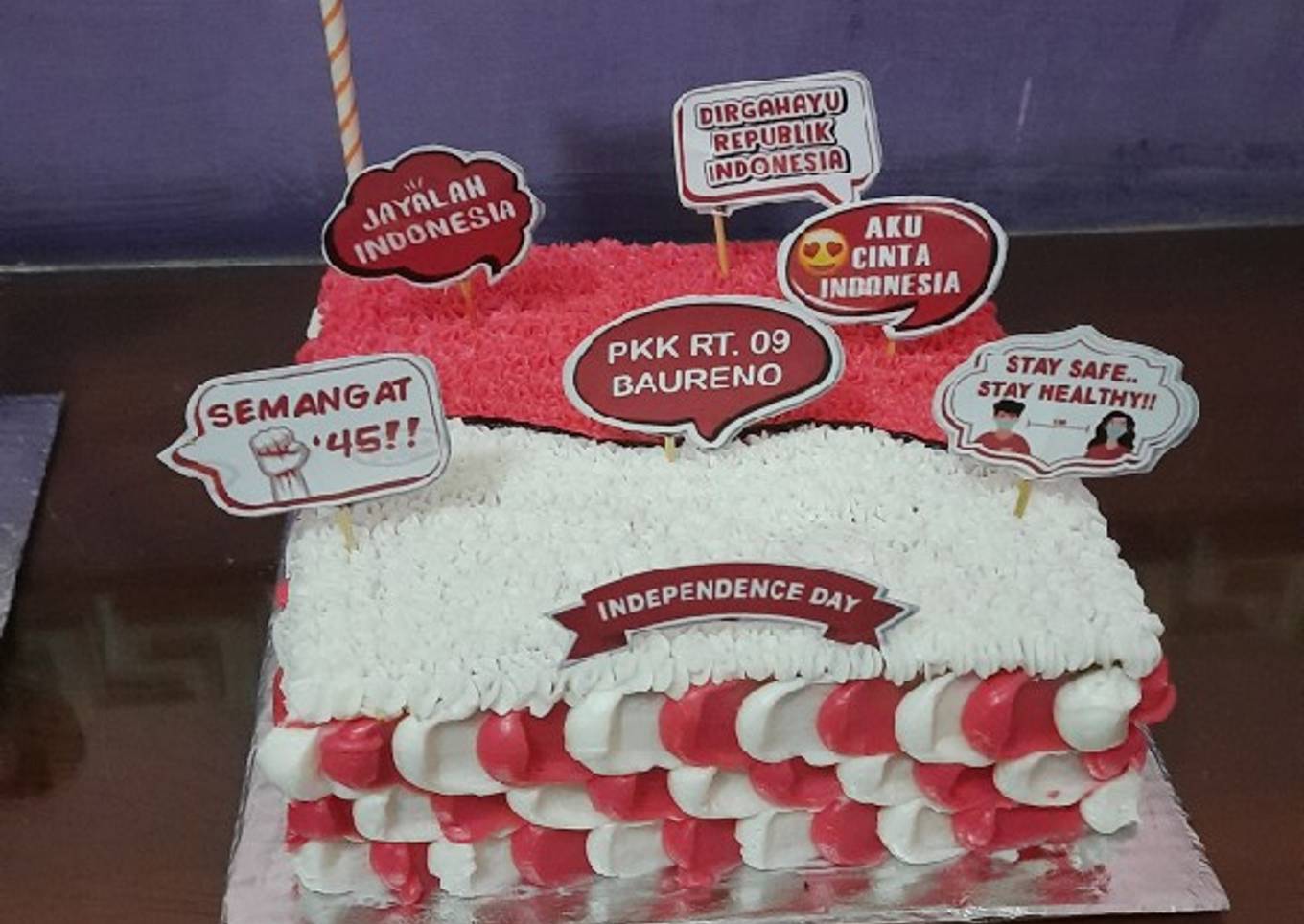 34. Kue tart Kemerdekaan (merah putih) 🇮🇩