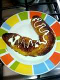 Deliciosos plátanos fritos con crema