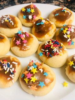 Una foto de Pepas de dulce de leche
