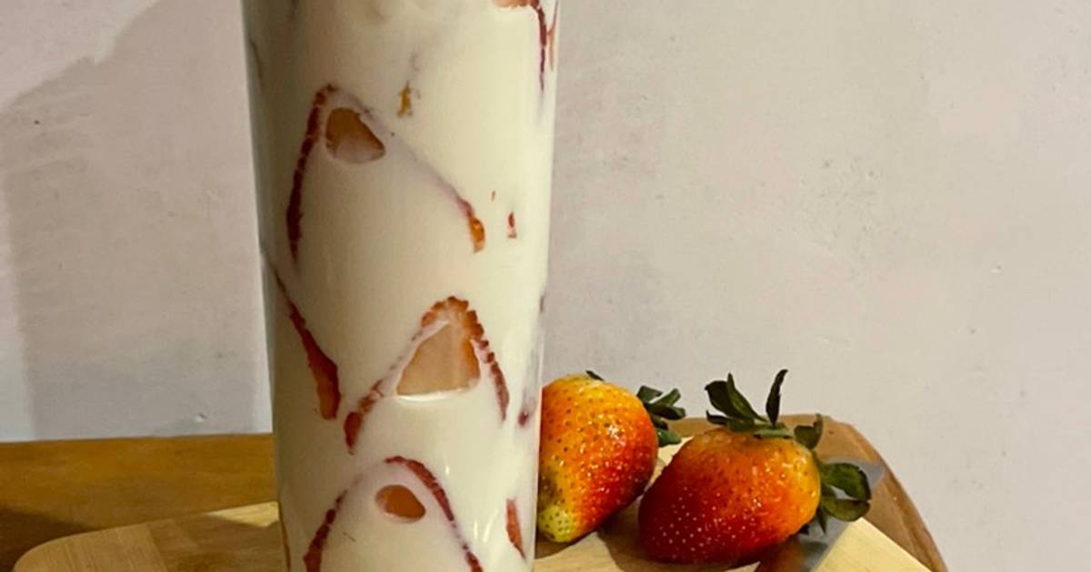 Fresas con crema estilo La Michoacana Receta de poramoralhambre Cookpad