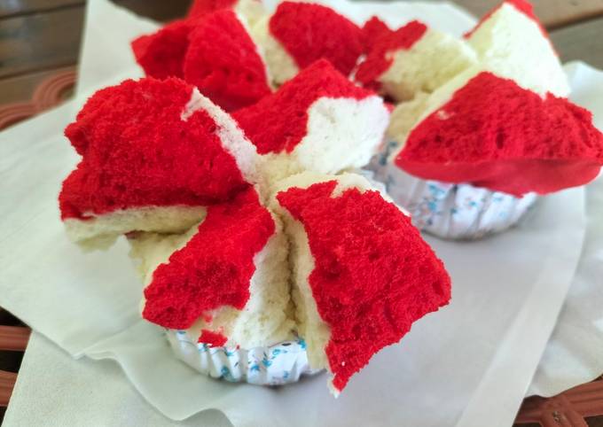 Resep Bolu kukus merah putih Anti Gagal