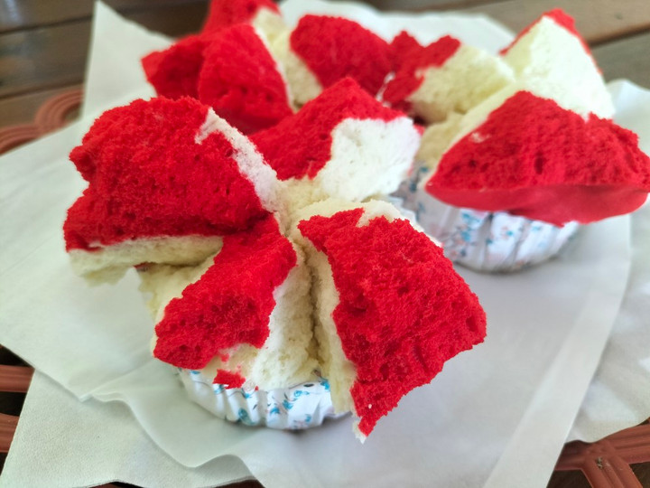 Resep Bolu kukus merah putih Anti Gagal