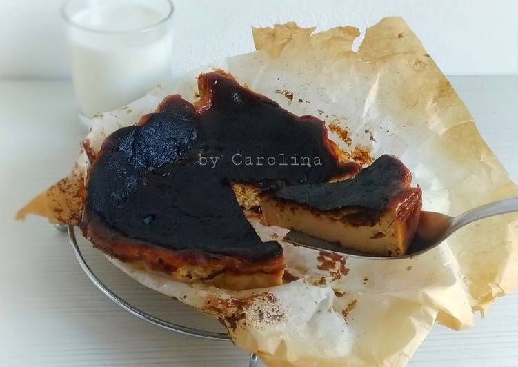 Resep Coffee Basque Burnt Cheesecake Anti Gagal