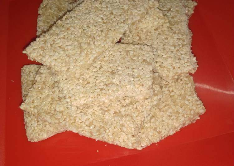 How to Make Homemade White til chikki