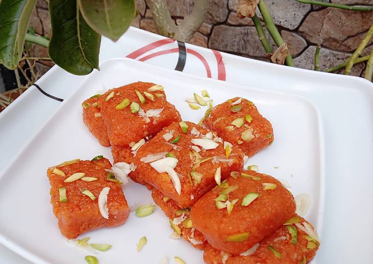 Orange burfi