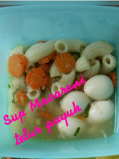 Foto resep Sup macaroni Telur puyuh