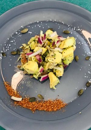 Une photo de Tartare maquereaux fumés/ avocat