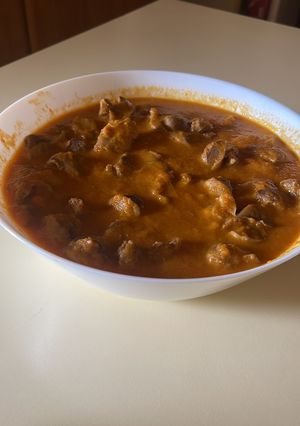 Una foto de Mollejas de pollo en salsa