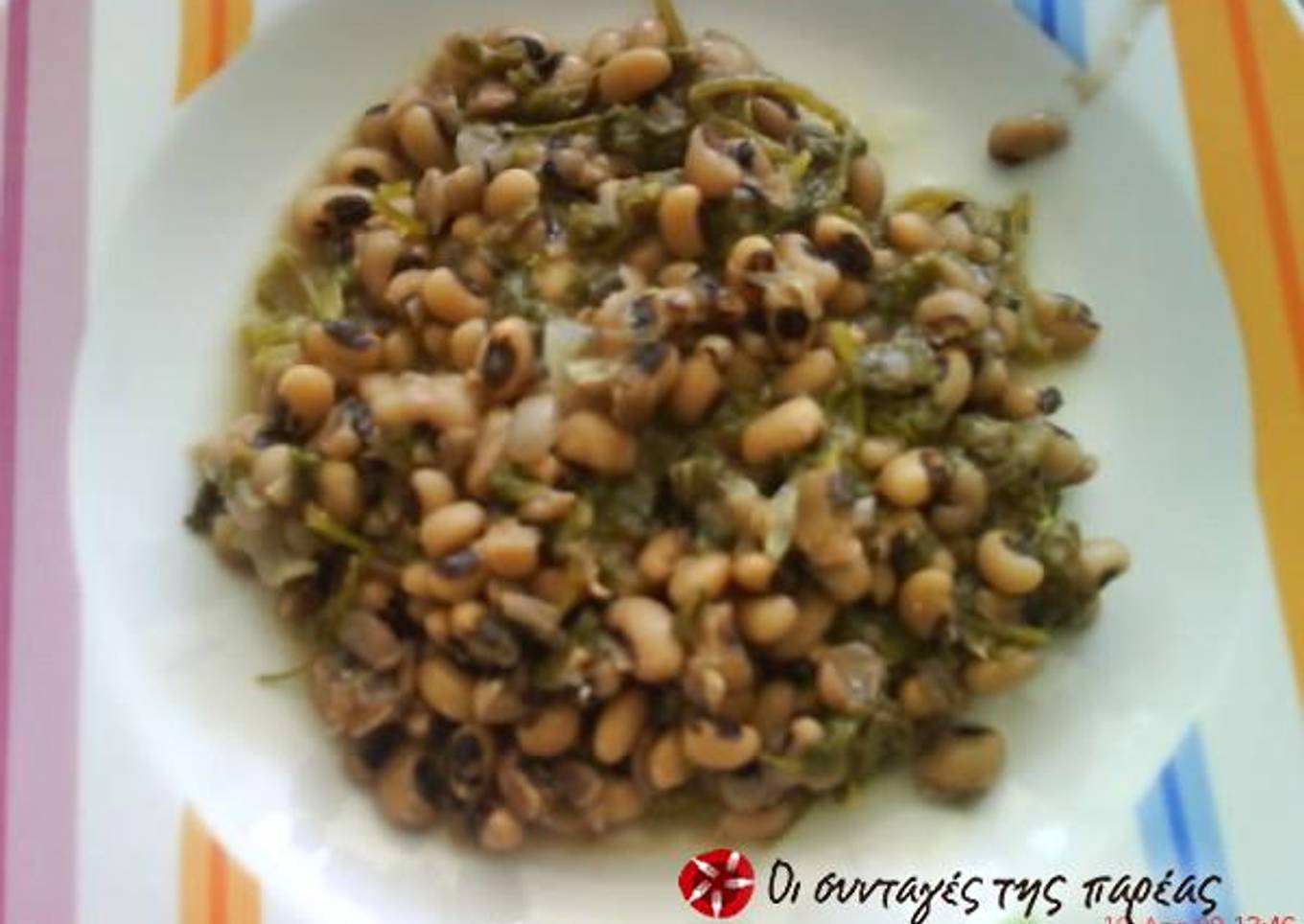 Black-eyed peas with wild greens