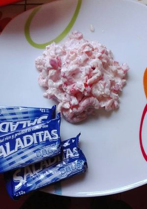 Una foto de Ensalada de camarón