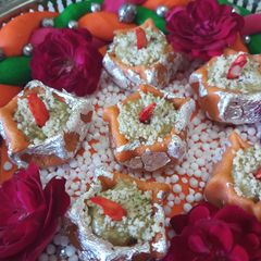 A picture of Dry Fruit Diya.