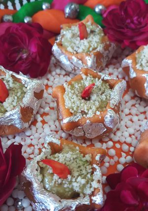A picture of Dry Fruit Diya.