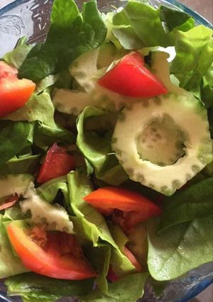 Una foto de Ensalada tricolor