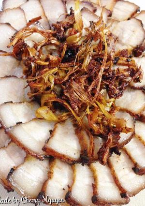 Hình của món Ba rọi chiên sả ớt.