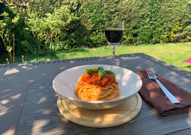 Spaghetti integrali all’Amatriciana a modo mio